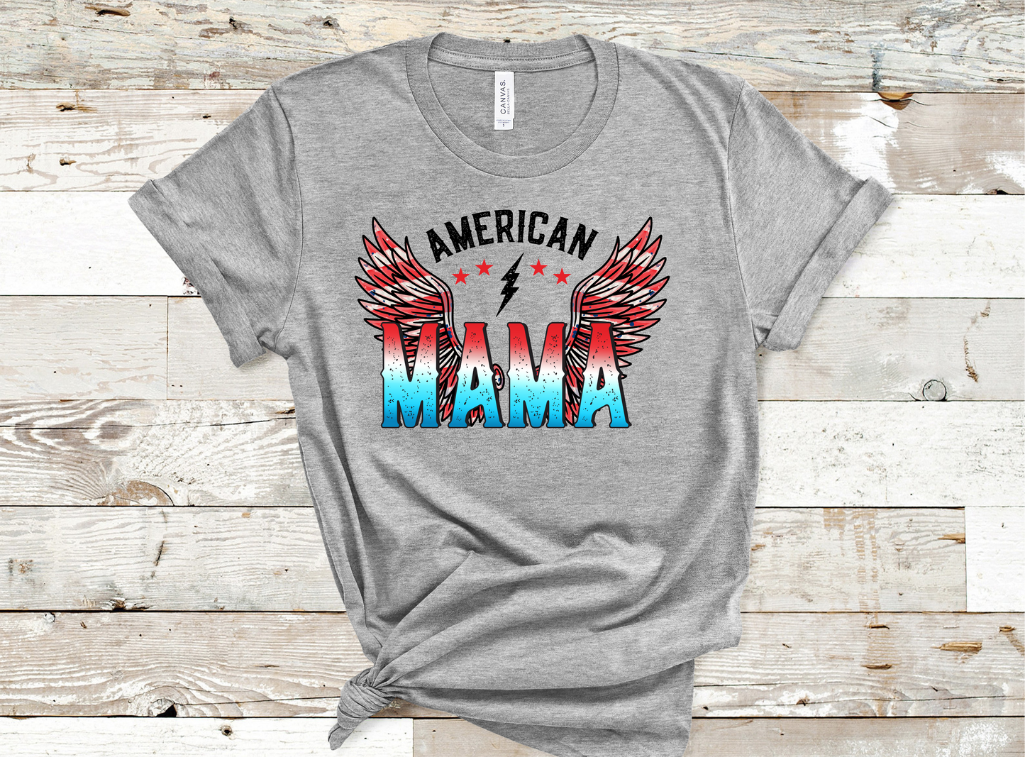 American Mama patriotic wings *DREAM TRANSFER* DTF