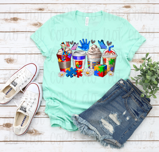 Autism coffee cups *DREAM TRANSFER* DTF