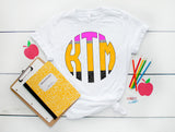 Back to school Monogram (Only 3 letters)
