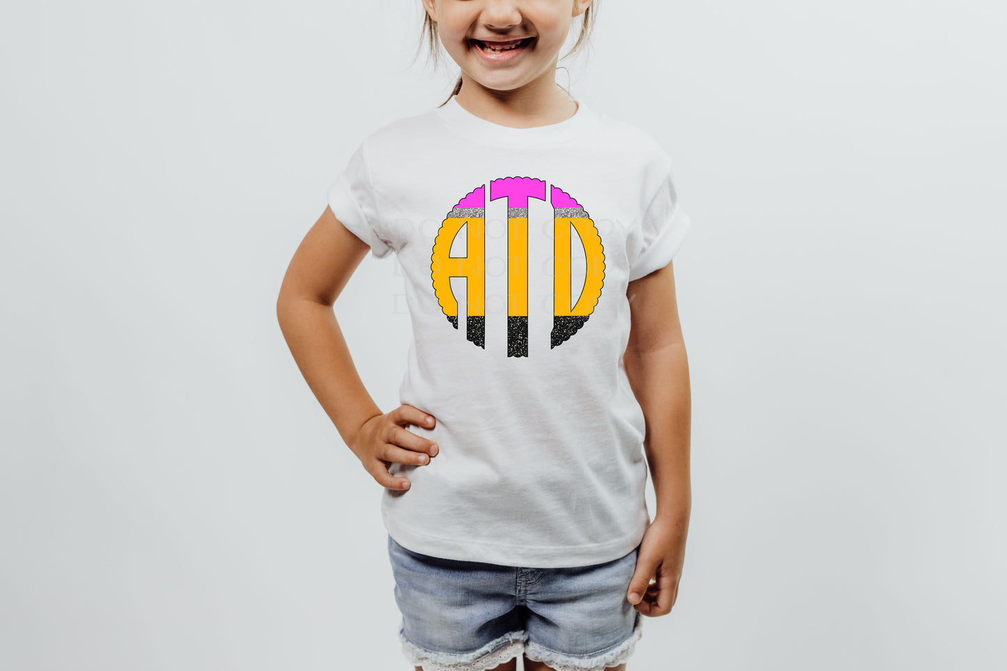 Back to school Monogram (Only 3 letters)