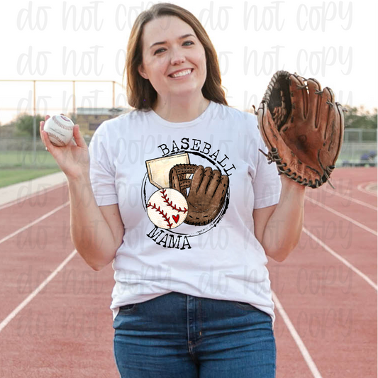 Baseball Mama with glove *DREAM TRANSFER* DTF