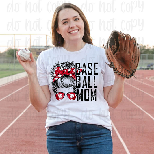 Baseball mom red glasses *DREAM TRANSFER* DTF