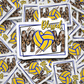 Blessed Volleyball Mom heart Die cut sticker 3-5 Business Day TAT