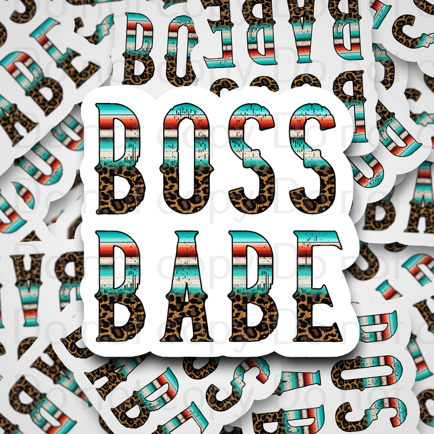 Boss babe boho western Die cut sticker 3-5 Business Day TAT