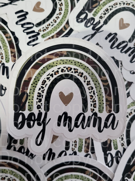 Boy Mama rainbow camo Die cut sticker 3-5 Business Day TAT.