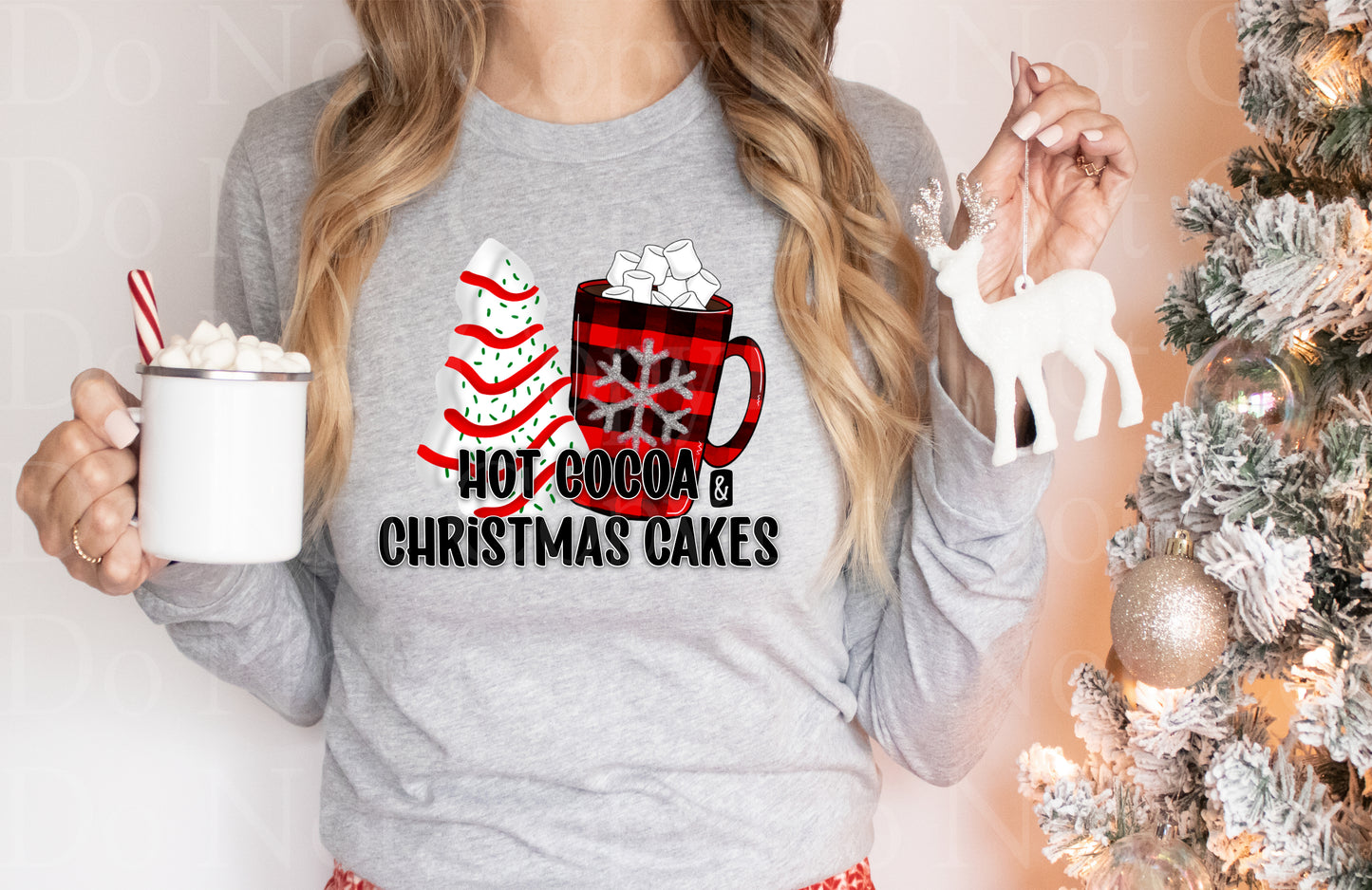 Hot cocoa and Christmas cakes *DREAM TRANSFER* DTF