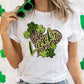 Lucky leopard heart clover St. Patrick's Day *DREAM TRANSFER* DTF