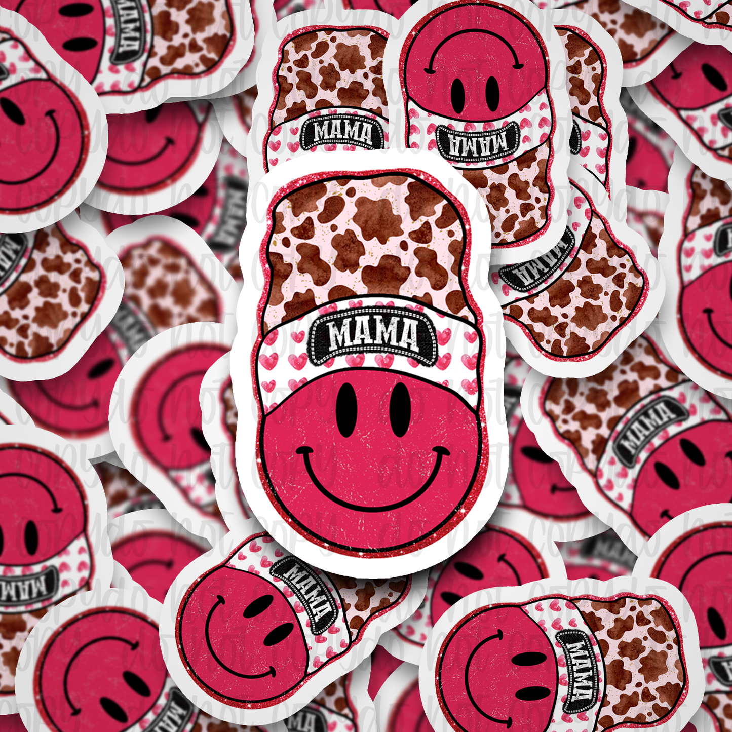 Mama leopard face Die cut sticker 3-5 Business Day TAT