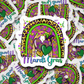 Mardi Gras rainbow Die cut sticker 3-5 Business Day TAT