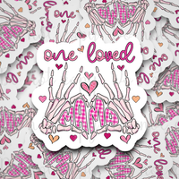 One loved Mama skeleton hand Die cut sticker 3-5 Business Day TAT