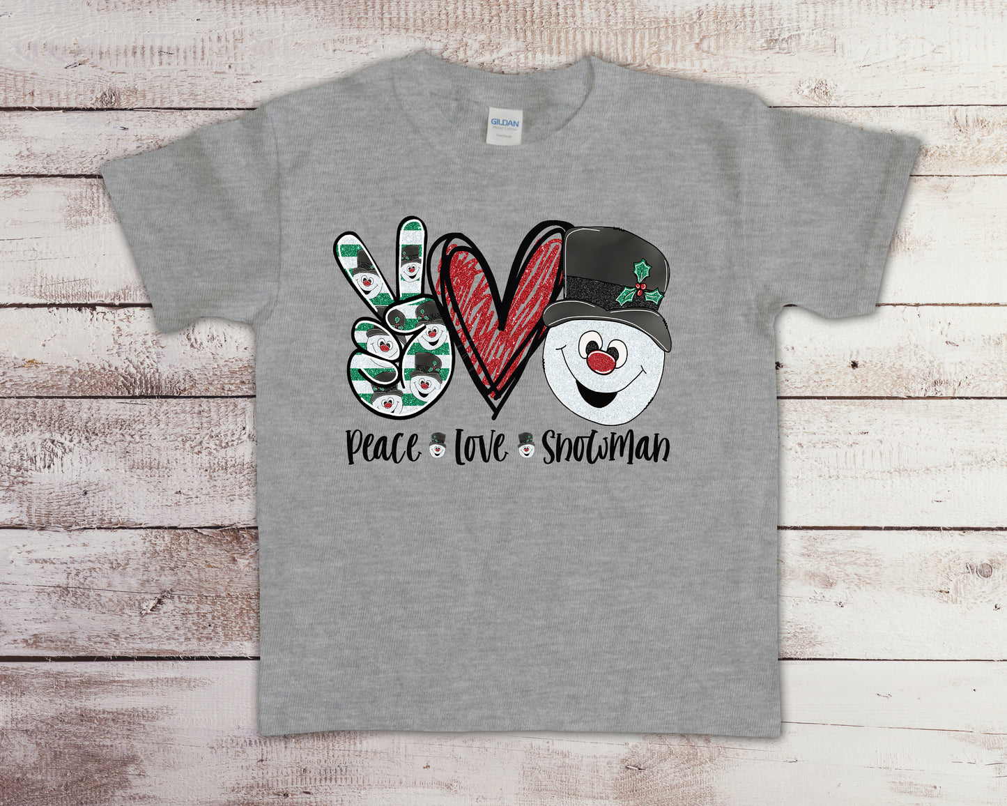 Peace love snowman *Youth size*