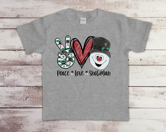 Peace love snowman *Youth size*