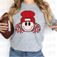 Retro red cheer pom pom *DREAM TRANSFER* DTF
