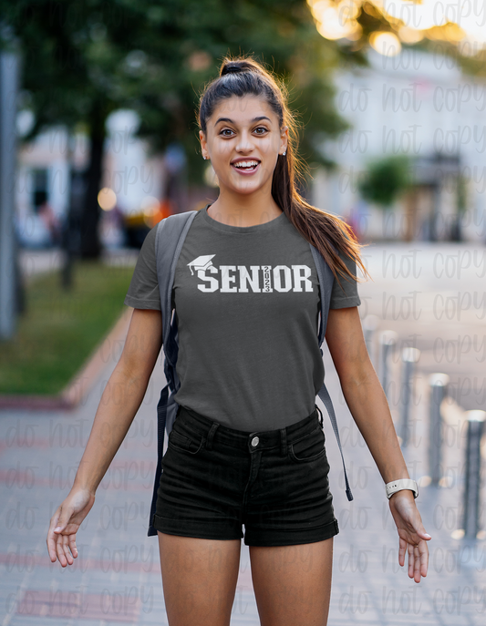 Senior 2023 cap white font *DREAM TRANSFER* DTF