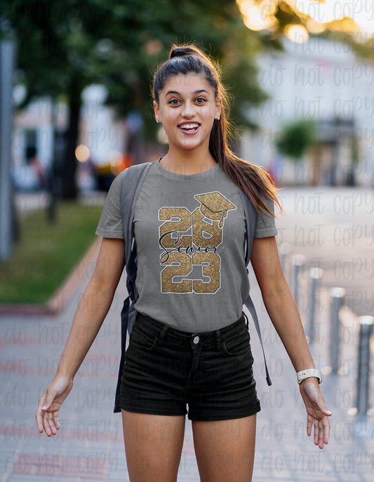 Senior 2023 gold glitter look *DREAM TRANSFER* DTF