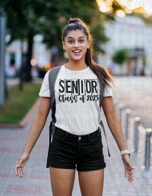 Senior class of 2023 black font *DREAM TRANSFER* DTF