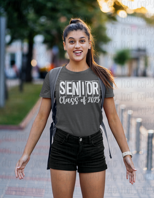 Senior class of 2023 white font *DREAM TRANSFER* DTF